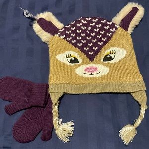 Toddler hat and glove set, size Toddler (2-4yrs)
